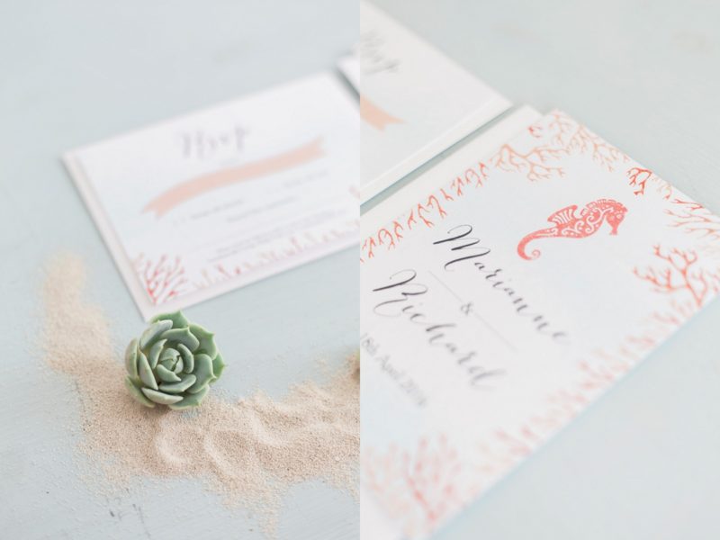 Seahorse Themed Wedding Stationery