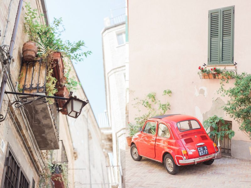 Vasto, Italy, stone, Travel, red fiat