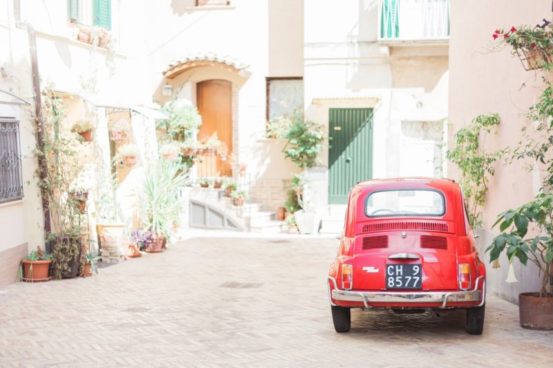 Vasto, Italy, stone, Travel, red fiat