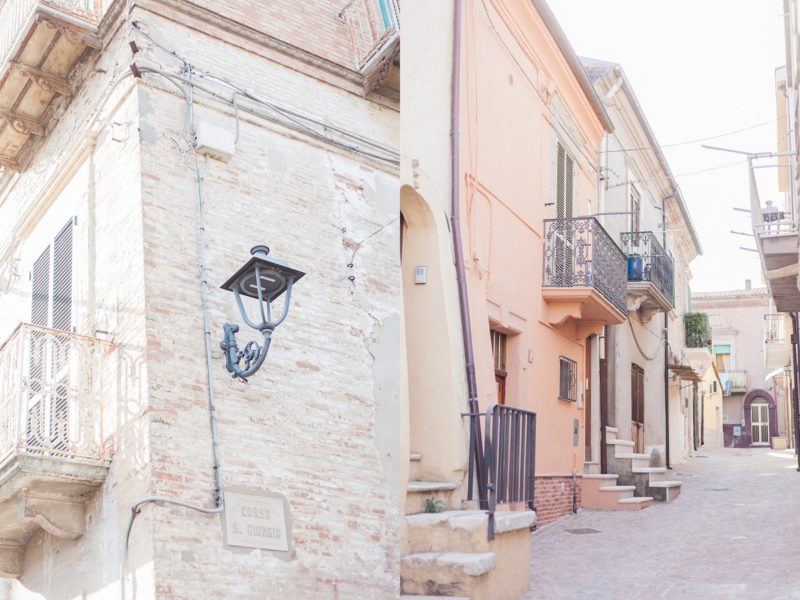 Street lamps in Chieuti Italy